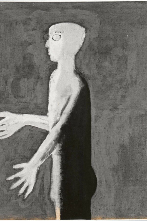 Jiří Sopko, Slepec, 1987, akryl, plátno, 130x105 cm